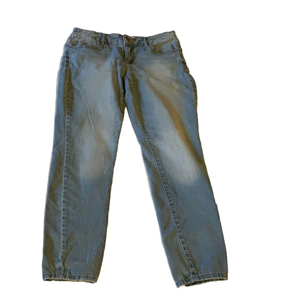 Garage Womens Highwaist Straight Jeans Sz7 26 waist Light Wash Flawed Gem READ - Picture 8 of 12
